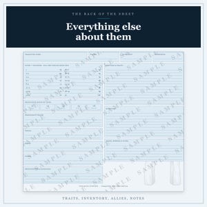 DnD Character Sheet 5e Frostbound | Fillable and Printable PDF, Illustrated Character Sheet for Beginner DnD image 6