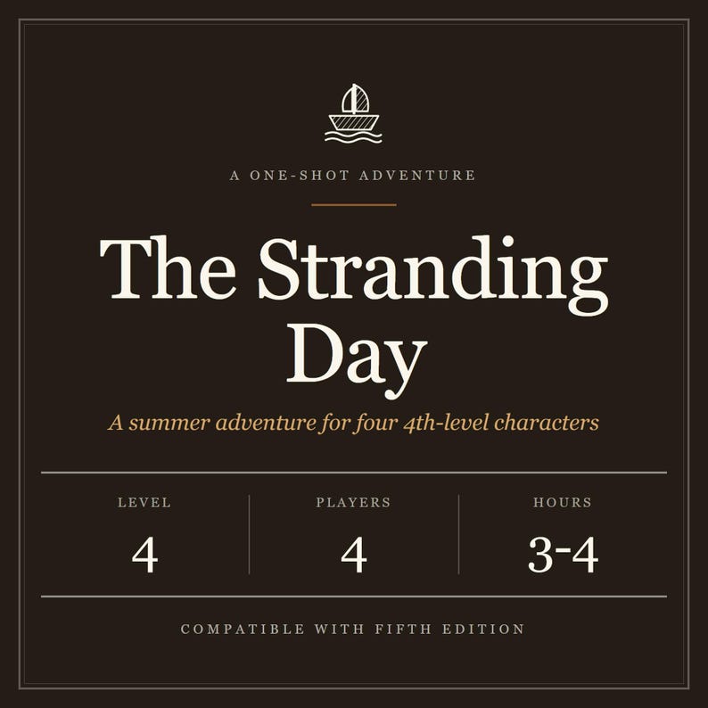 Das nautische D&D-Abenteuer „Der Strandungstag“ – Stufe 4, 4 Spieler (PDF) Bild 1