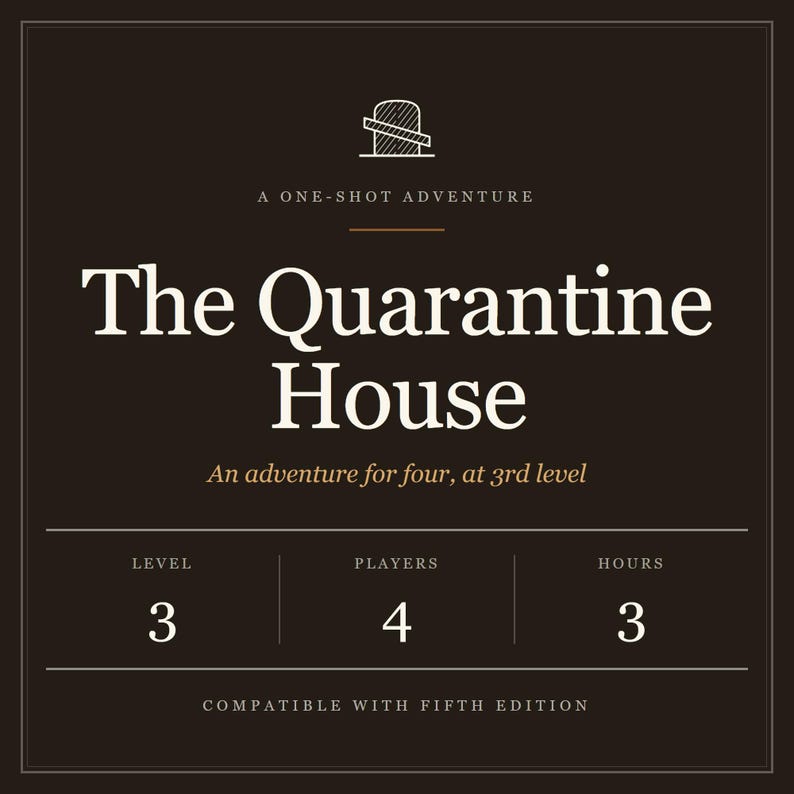 The Quarantine House D&D Adventure – Siege Horror One Shot (Level 3, 4 Players) (PDF) image 1