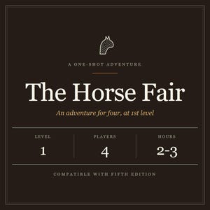 The Horse Fair D&D 5e One Shot – Courtroom Mystery Adventure (PDF) image 1