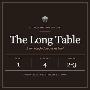 Przygodowa komedia „The Long Table” – poziom 1, 4 graczy (PDF) zdjęcie 1