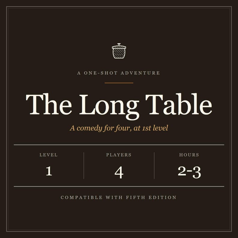 Przygodowa komedia „The Long Table” – poziom 1, 4 graczy (PDF) zdjęcie 1