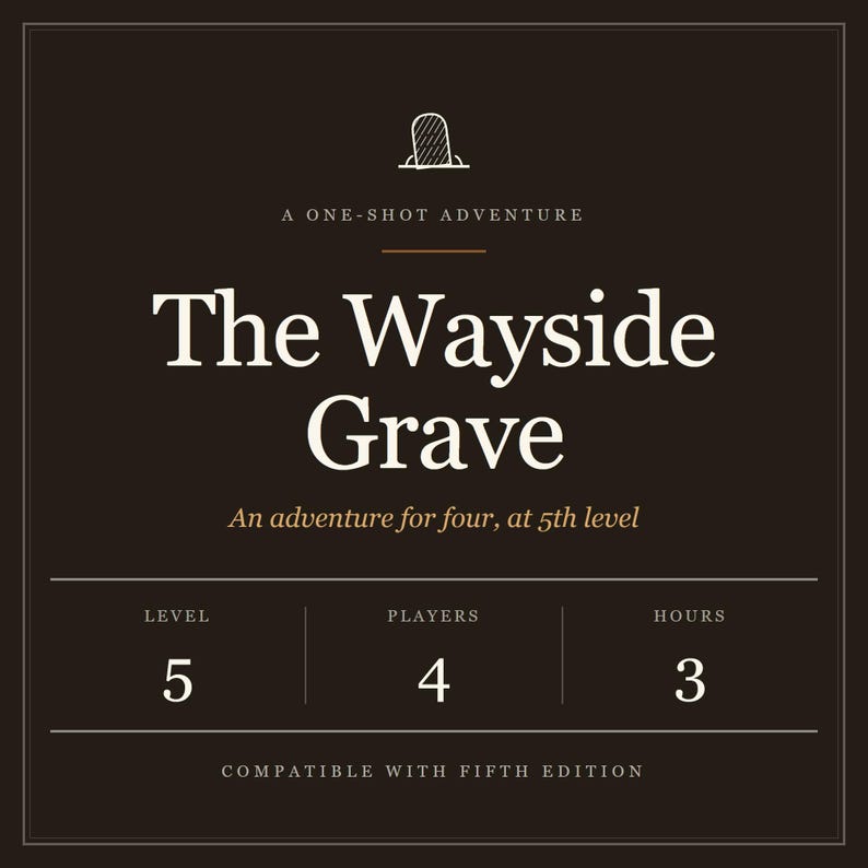 The Wayside Grave D&D 5e One-Shot Mystery Adventure (Level 5, 4 Players) image 1