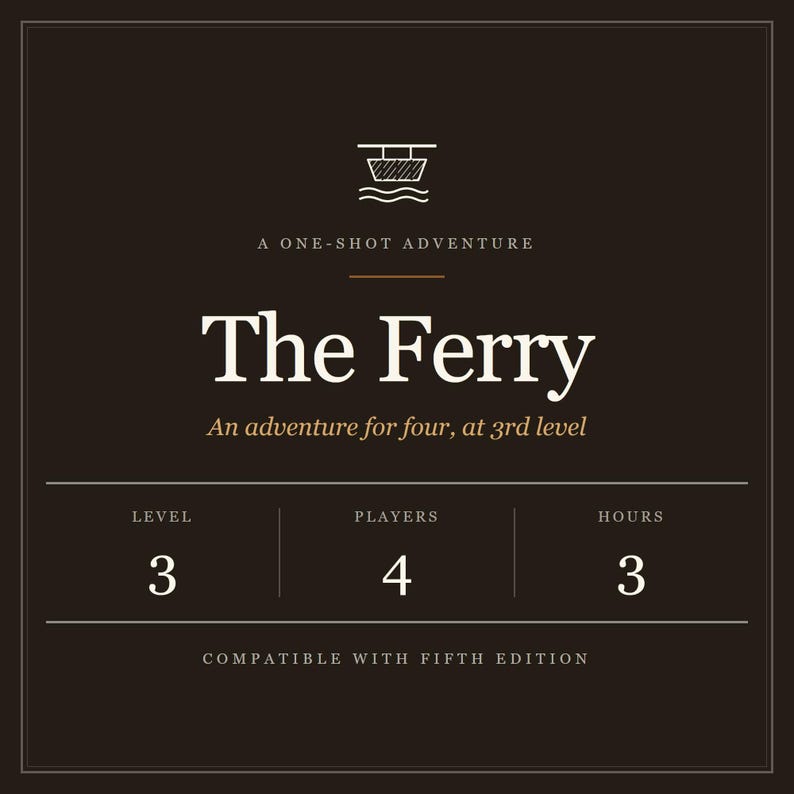 The Ferry DnD 5e One-Shot Adventure – Level 3 Mystery (PDF) image 1