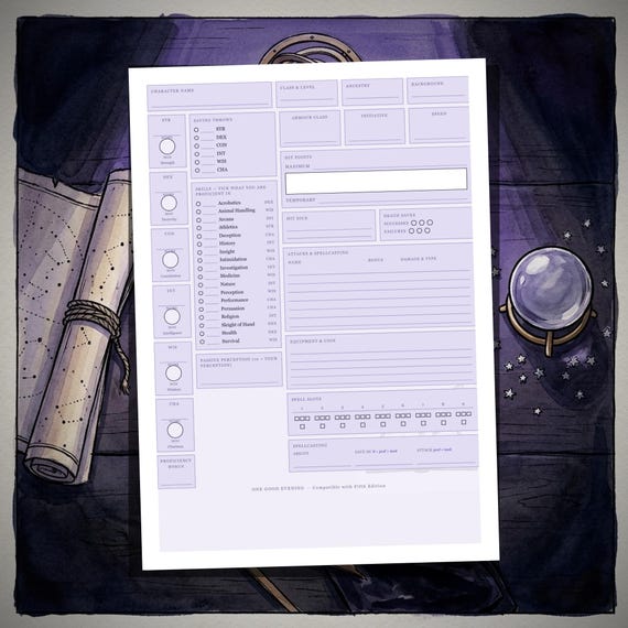DnD Character Sheet 5e Arcane — image 2