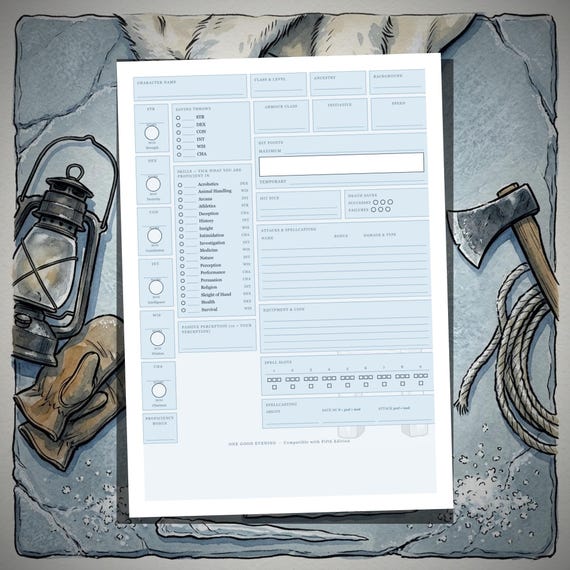 DnD Character Sheet 5e Frostbound — image 2