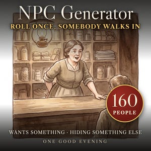 DnD NPC Generator: 160 Ready NPCs, DM Reference Sheets (Digital Download)