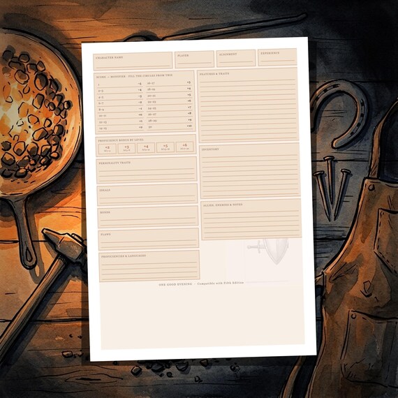 DnD Character Sheet 5e Ember — image 3