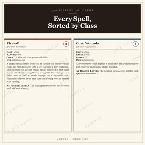 DnD 5e Card Bundle – 1545 Spells, Monsters, Magic Items (2024 Rules), DnD Reference Bundle, Monster Stat Blocks, 5e Monster Cards image 8
