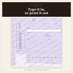 DnD Character Sheet Bundle 5e | 18 Fillable and Printable PDF Sheets, All 12 Classes for Dungeon Master Gifts image 4