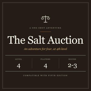 The Salt Auction D&D 5e One-Shot Adventure – Level 4, 4 Players (Printable PDF) image 1