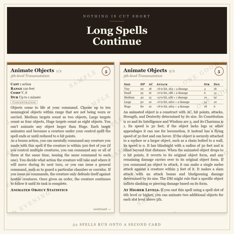 DnD 5e Spell Cards – All 319 Spells, Poker Size, Illustrated Backs (Digital Download) Bild 4