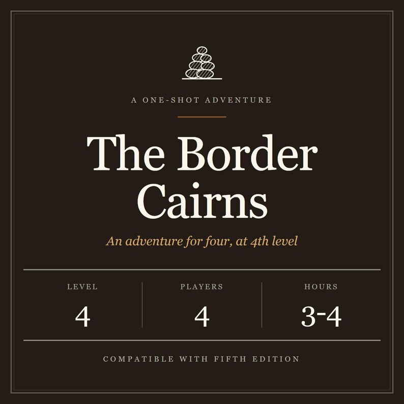 The Border Cairns D&D 5e One Shot Adventure – Level 4, 4 Players (PDF) image 1