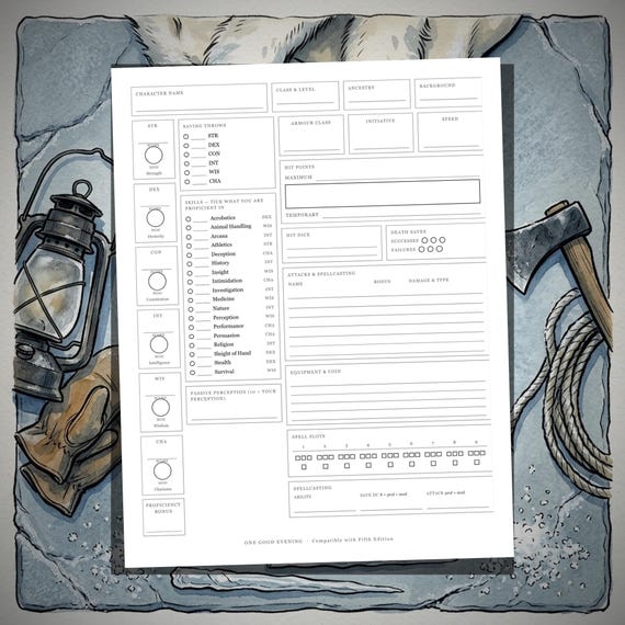 DnD Character Sheet 5e Frostbound — image 6