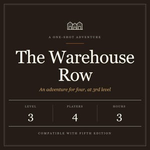 The Warehouse Row DnD 5e One-Shot Mystery Adventure (Level 3, 4 Players) (Digital Download) image 1