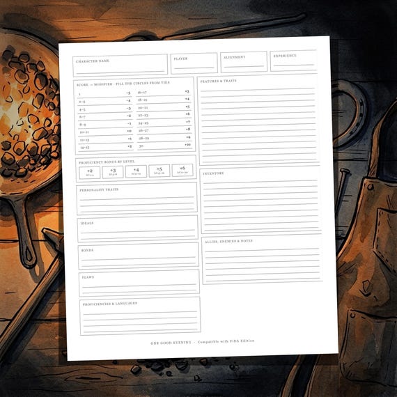 DnD Character Sheet 5e Ember — image 7
