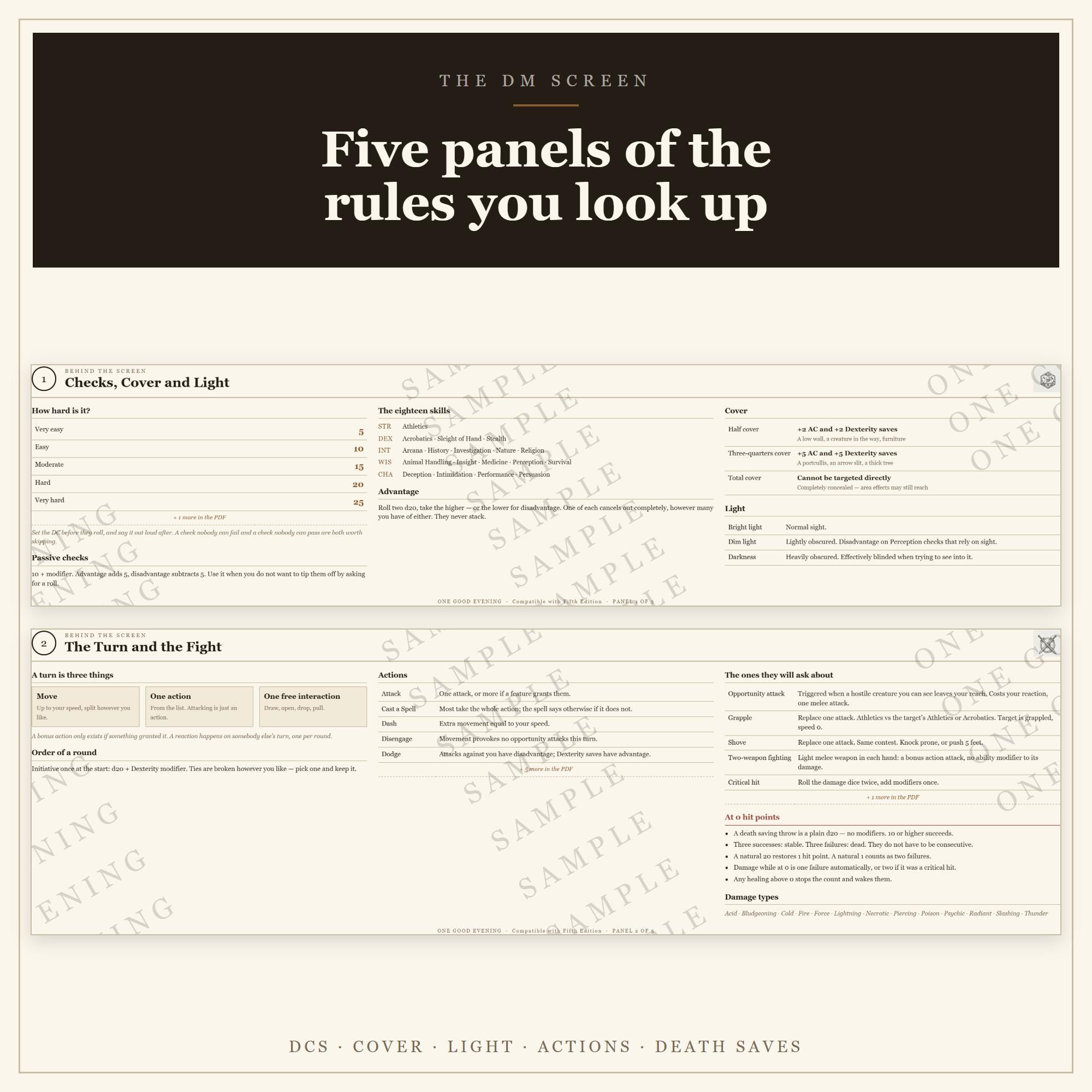 DnD DM Screen 5e
