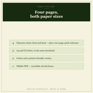 DnD Ranger Character Sheet 5e | Fillable and Printable PDF, Ranger Class Sheet for Dungeon Master Gifts image 6