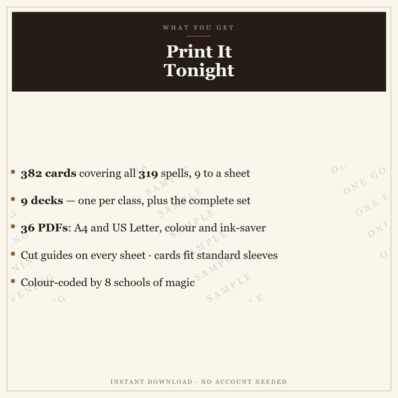 DnD 5e Spell Cards – All 319 Spells, Poker Size, Illustrated Backs (Digital Download) Bild 5