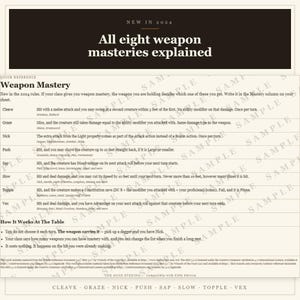 DnD Bard Character Sheet 2024 | Fillable and Printable PDF with Weapon Mastery, Bard Class Sheet for Dungeon Master Gifts image 8