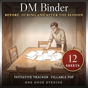 D&D 5e Initiatiefvolgorde: Printbare DM-map, 12 invulbare vellen (PDF)