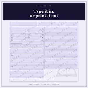 DnD Wizard Character Sheet 2024 | Fillable and Printable PDF with Weapon Mastery, Wizard Class Sheet for Dungeon Master Gifts imagem 7