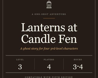 Avventura di fantasmi "Lanterne a Candle Fen" - Sessione unica di D&D 5e (PDF)