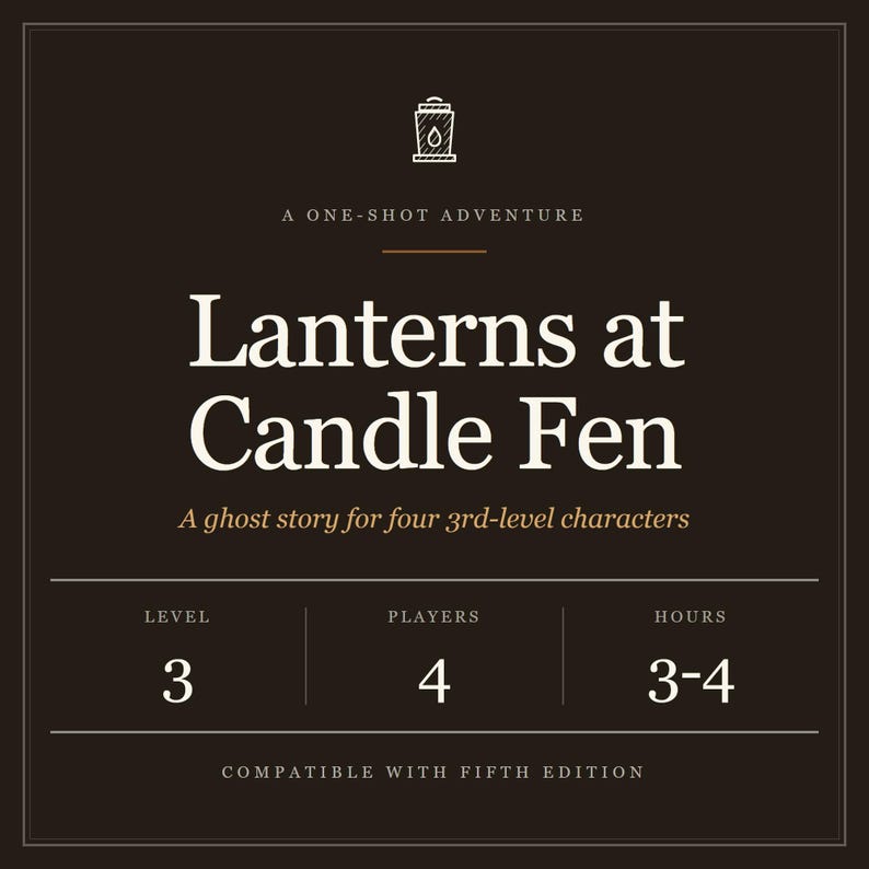 Lanterns at Candle Fen Ghost Story Adventure – DnD 5e One Shot (PDF) image 1