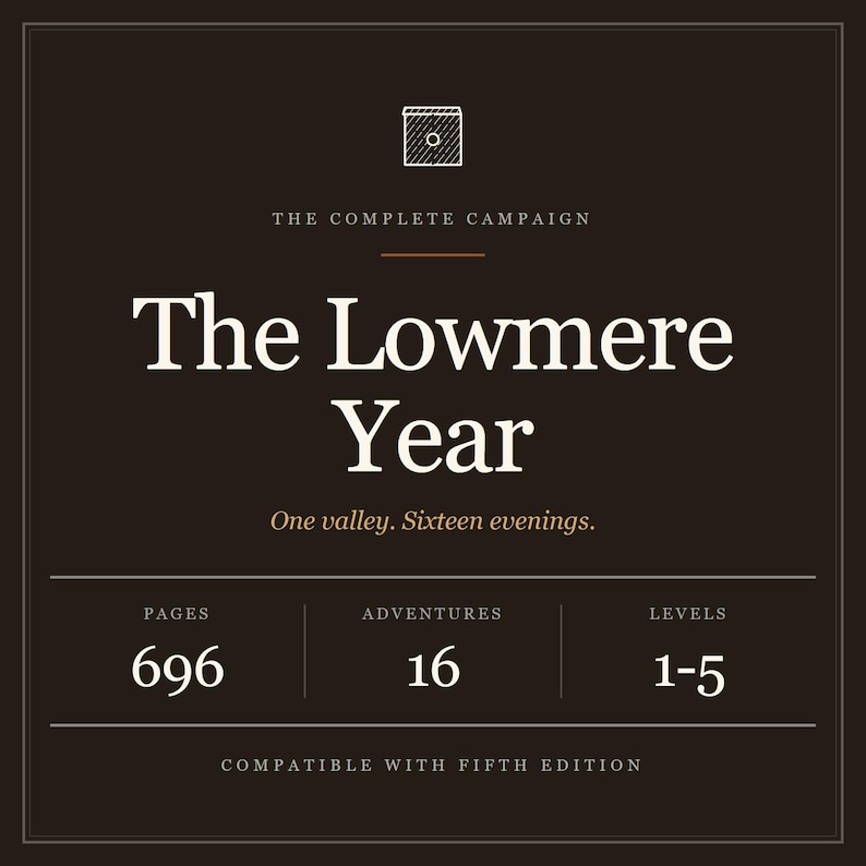 The Lowmere Year D&D 5e Campaign Compendium – 16 Adventures, Levels 1-5 (PDF Download) image 1