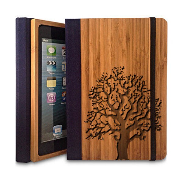 Oak Tree - Bamboo Wood iPad 2/3/4 Case, Wood iPad Case, iPad 2/3/4 Bookcase