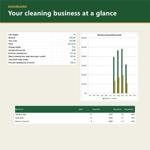 Cleaning Business Pricing Calculator | House Cleaning Price List Spreadsheet, Quote and Profit Template (Excel) image 7