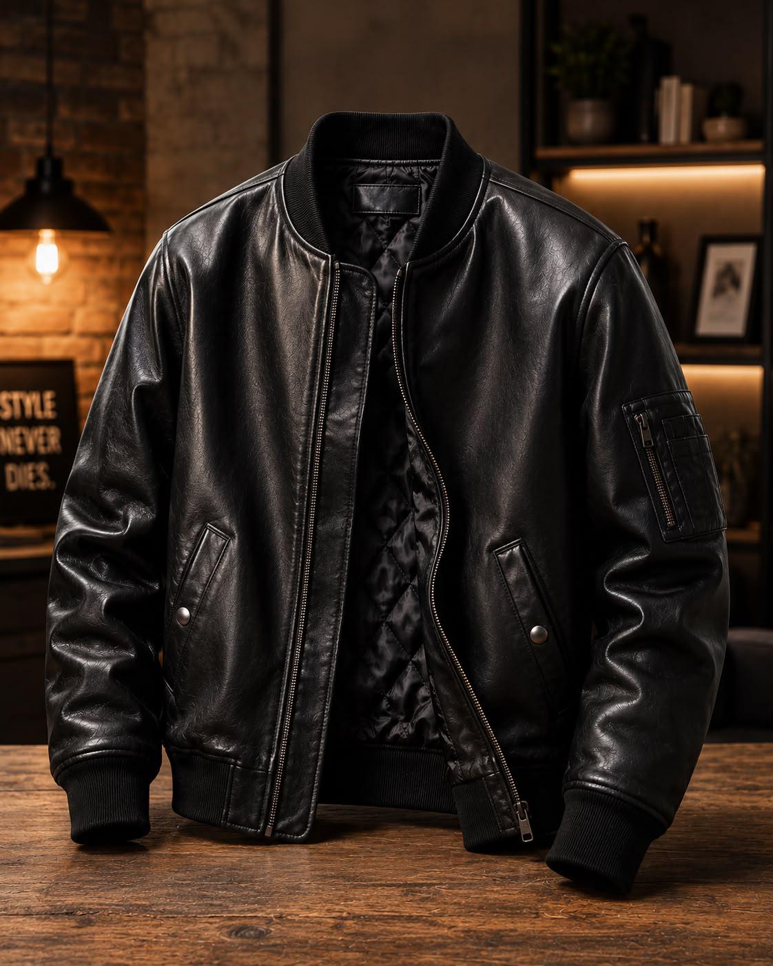 Vintage Leather Ma 1 Bomber - Etsy