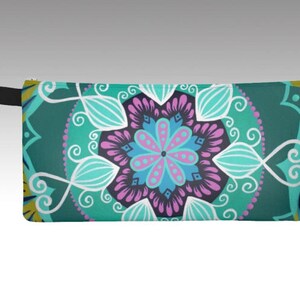 Bolso de mano con diseño de joya - clutch boho - bolso de mano boho - clutch mandala - estuche - neceser - funda para móvil - monedero boho