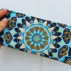 bolso clutch de esplendor celestial - boho embrague - bolso bohemio - mandala - Plumier - maquillaje bolso de embrague - caja - boho monedero del teléfono
