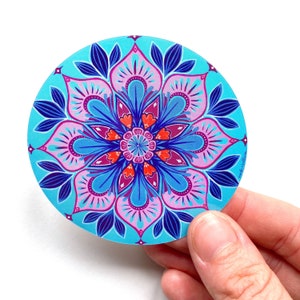 vinyl mandala sticker - &quot;something like a bird within her sang&quot; sticker - vinyl art sticker