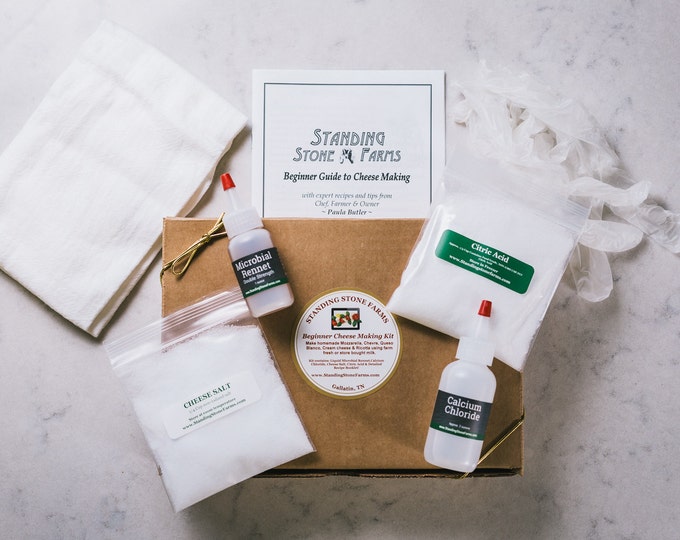 Award-Winning DIY Cheese Making Kit - Food Network Pick 2022-2026 - Mozzarella Burrata Ricotta - Foodie Gift Box - Standing Stone Farms