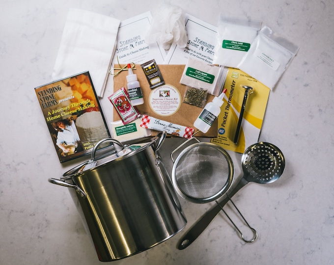 Standing Stone Farms COMPLETE Cheese Making Kit  - Equipment & Ingredients! Includes our AWARD WINNING Ultimate Kit!