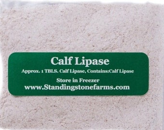 Calf Lipase for Cheese Making - One (1) Tablespoon package. - Use in Mozzarella and Feta for that true Italian and Greek flavor.