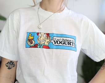 Vintage 1980s 90s xs I can't believe it's Yogurt graphic tee t-shirt - Screen Stars - Single Stitch