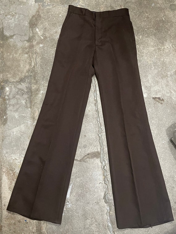 Vintage 1970s Body Work by Haggar brown trousers … - image 9