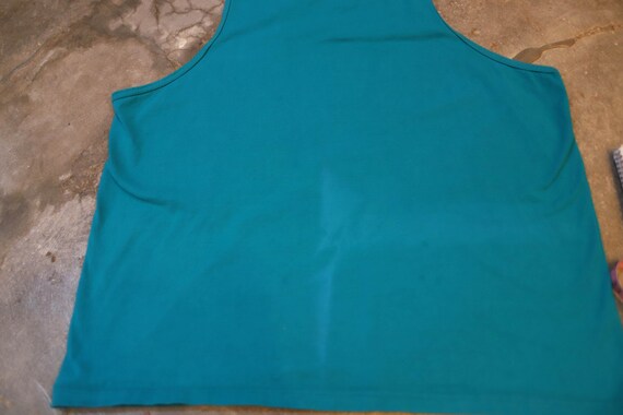 Vintage 1990s large Athletic Works teal green sle… - image 5