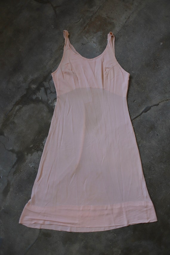 Vintage 1940s Lorraine small ballet pink rayon sl… - image 3