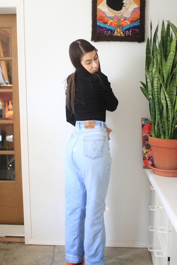 Vintage 1970s 80s 37" waist Levis brown tab faded… - image 3