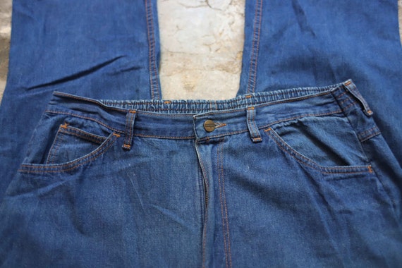 Vintage 1970s Wrangler 35" waist high rise denim … - image 10