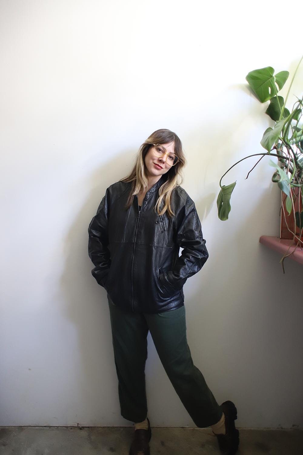 Vintage Gap Leather Jacket - Etsy