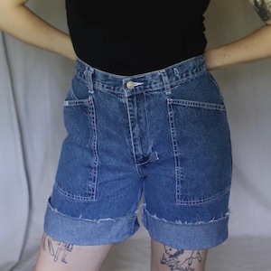vintage 2000s y2k Revolt jorts cutoffs denim Jean shorts carpenter 30&quot; waist
