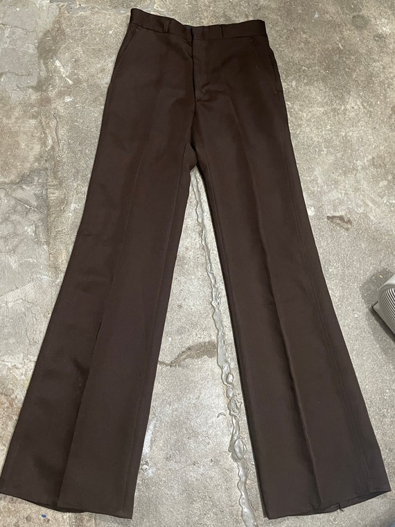 Vintage 1970s Body Work by Haggar brown trousers … - image 8