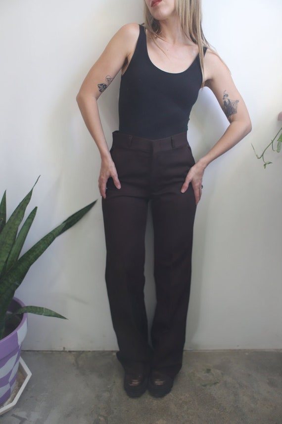 Vintage 1970s Body Work by Haggar brown trousers s