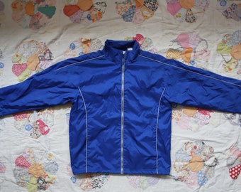 Vintage 1990er Jahre kleine FILA blaue Windjacke Sportbekleidung /