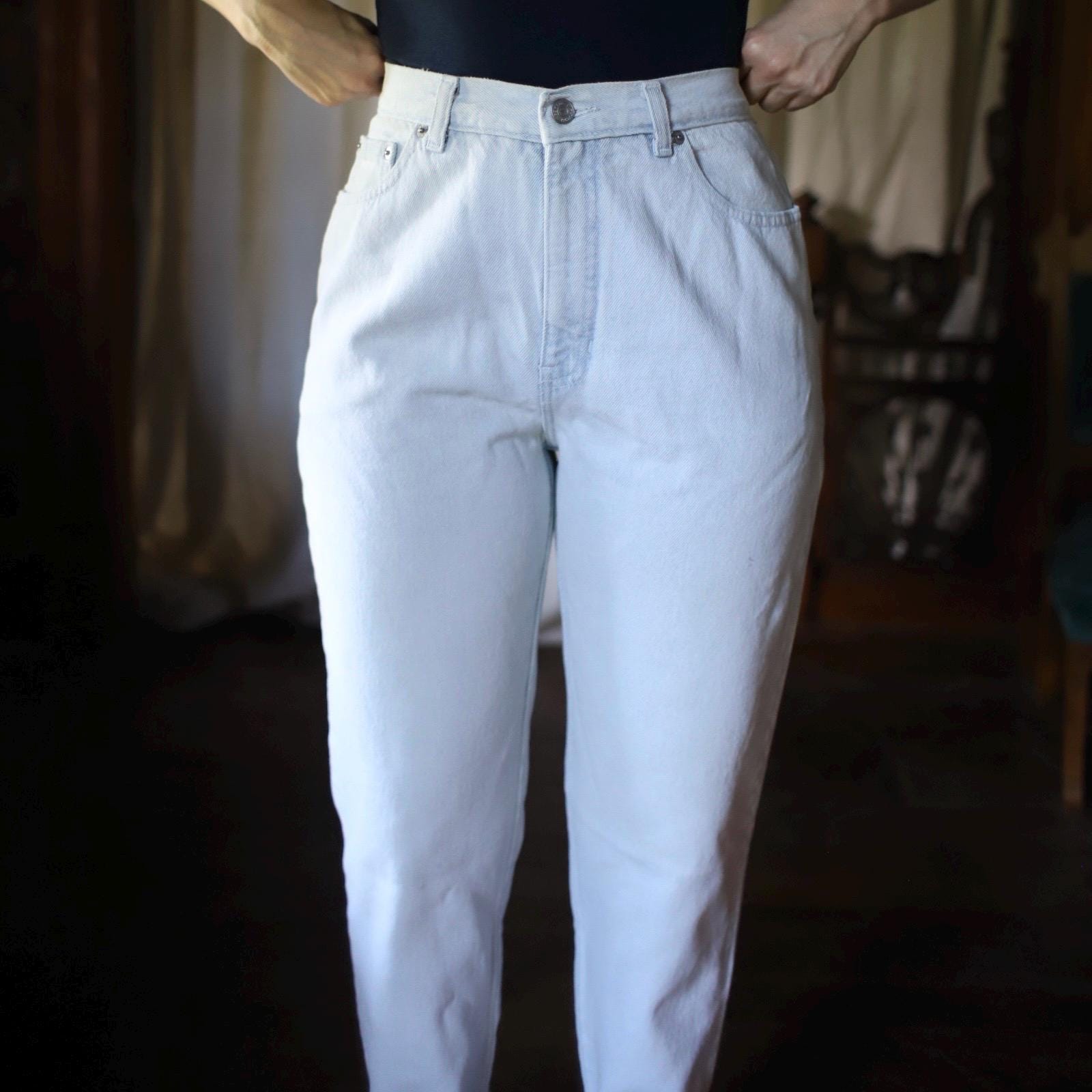 1990年代のヴィンテージGAPハイライズマムジーンズ、ストレートレッグ